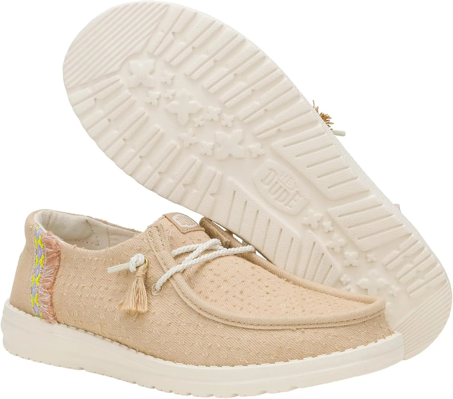 HEYDUDE Wendy Perf Canvas, Women??s Shoes, Women??s Slip-on Loafers, Comfortable & Light-Weight