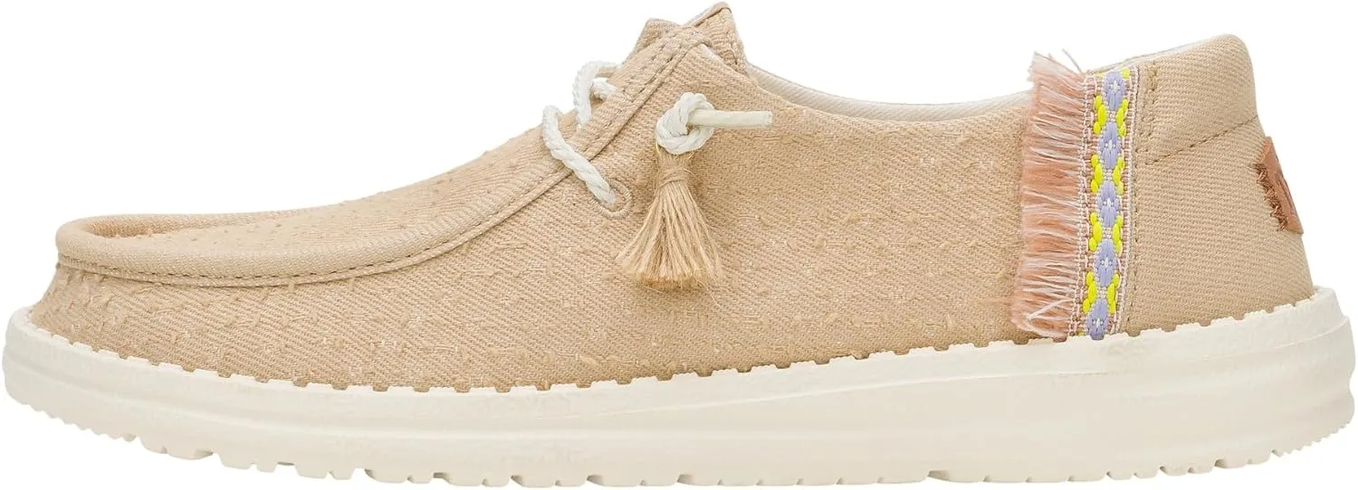 HEYDUDE Wendy Perf Canvas, Women??s Shoes, Women??s Slip-on Loafers, Comfortable & Light-Weight