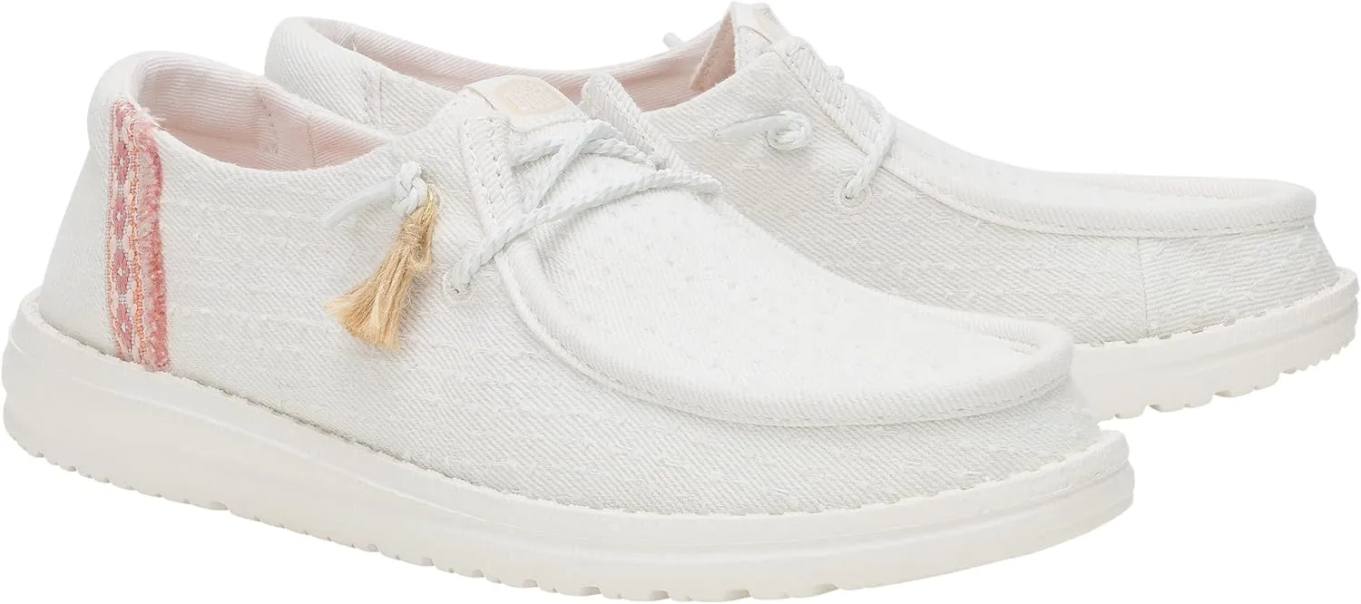 HEYDUDE Wendy Perf Canvas, Women??s Shoes, Women??s Slip-on Loafers, Comfortable & Light-Weight