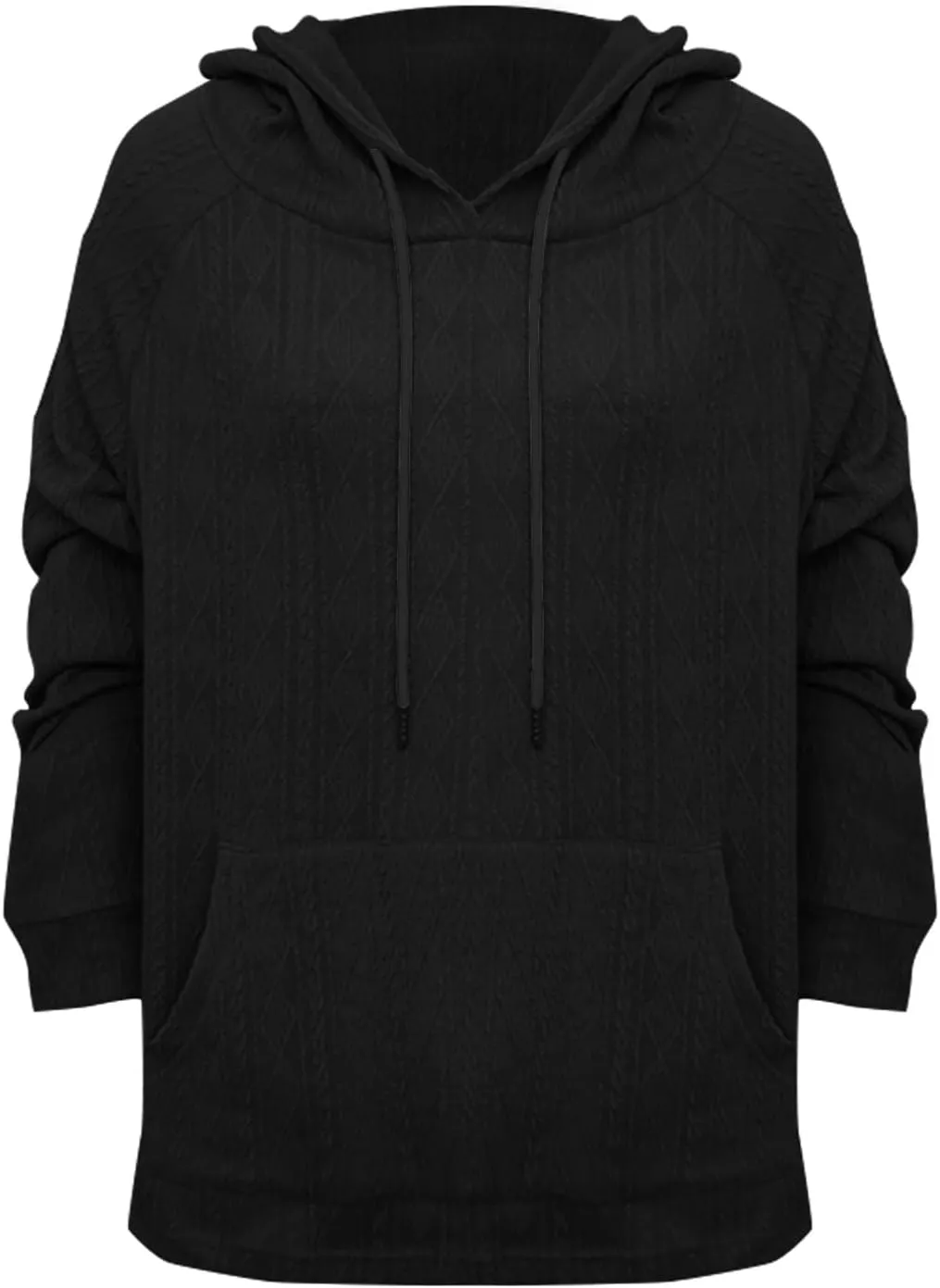 HGps8w Oversized Hoodies for Women Solid Color Casual Drawstring Pullover Sweatshirts Basic Hooded Tops 2025 Fall Fashion