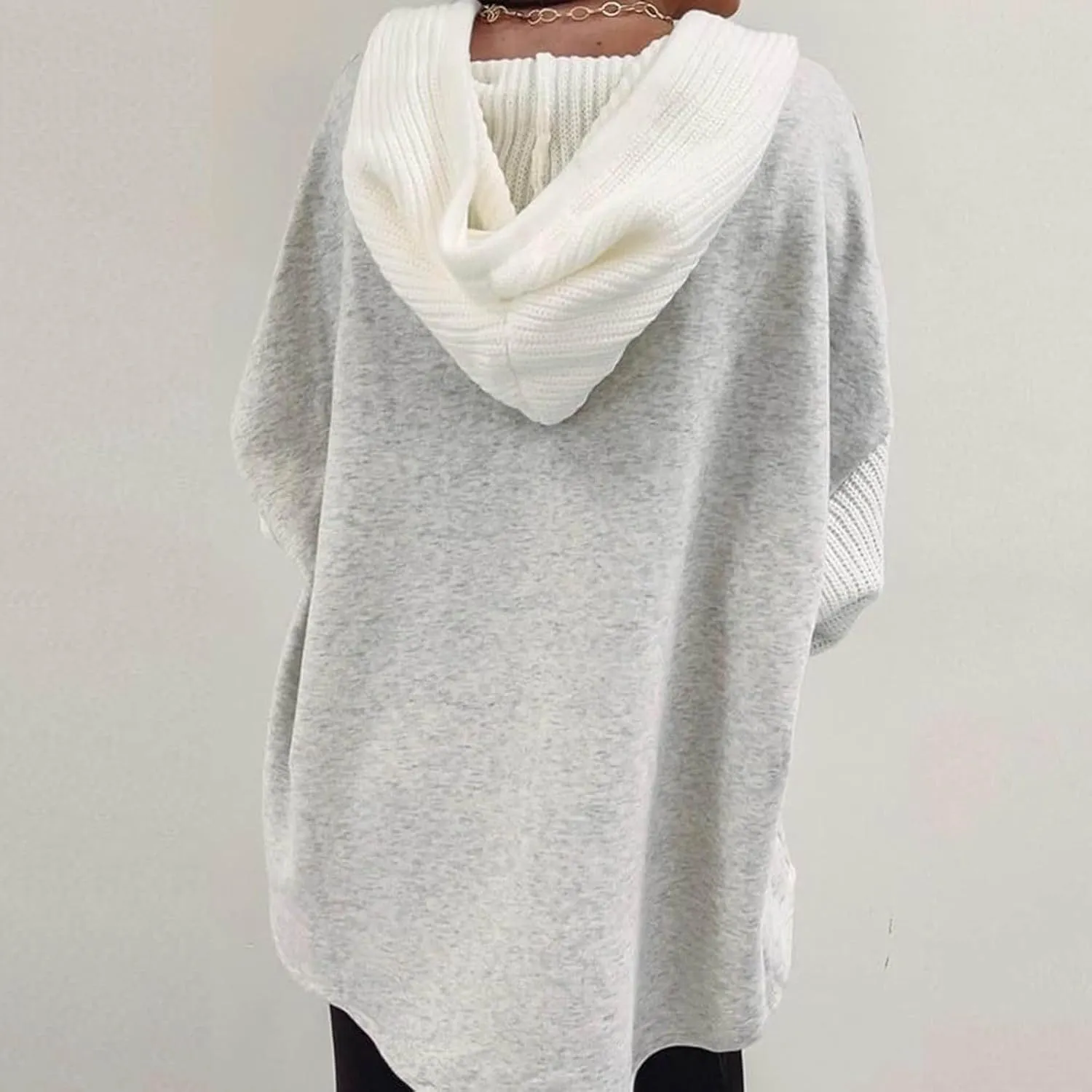 Hoodies for Women Oversized Sweatshirts for Women Loose Fit Casual Long Sleeve Button Hooded Sweatshirt Hoodie with Pocket