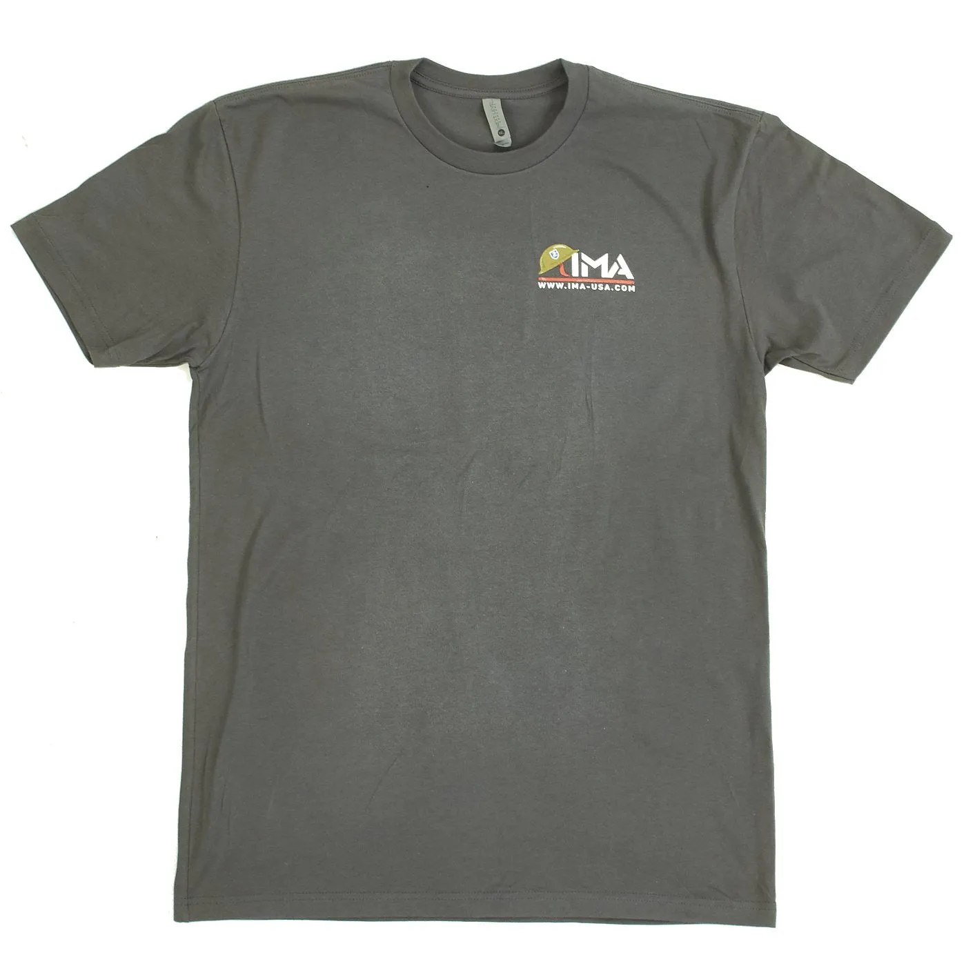 IMA Stamp Logo Gunmetal Cotton T-Shirt