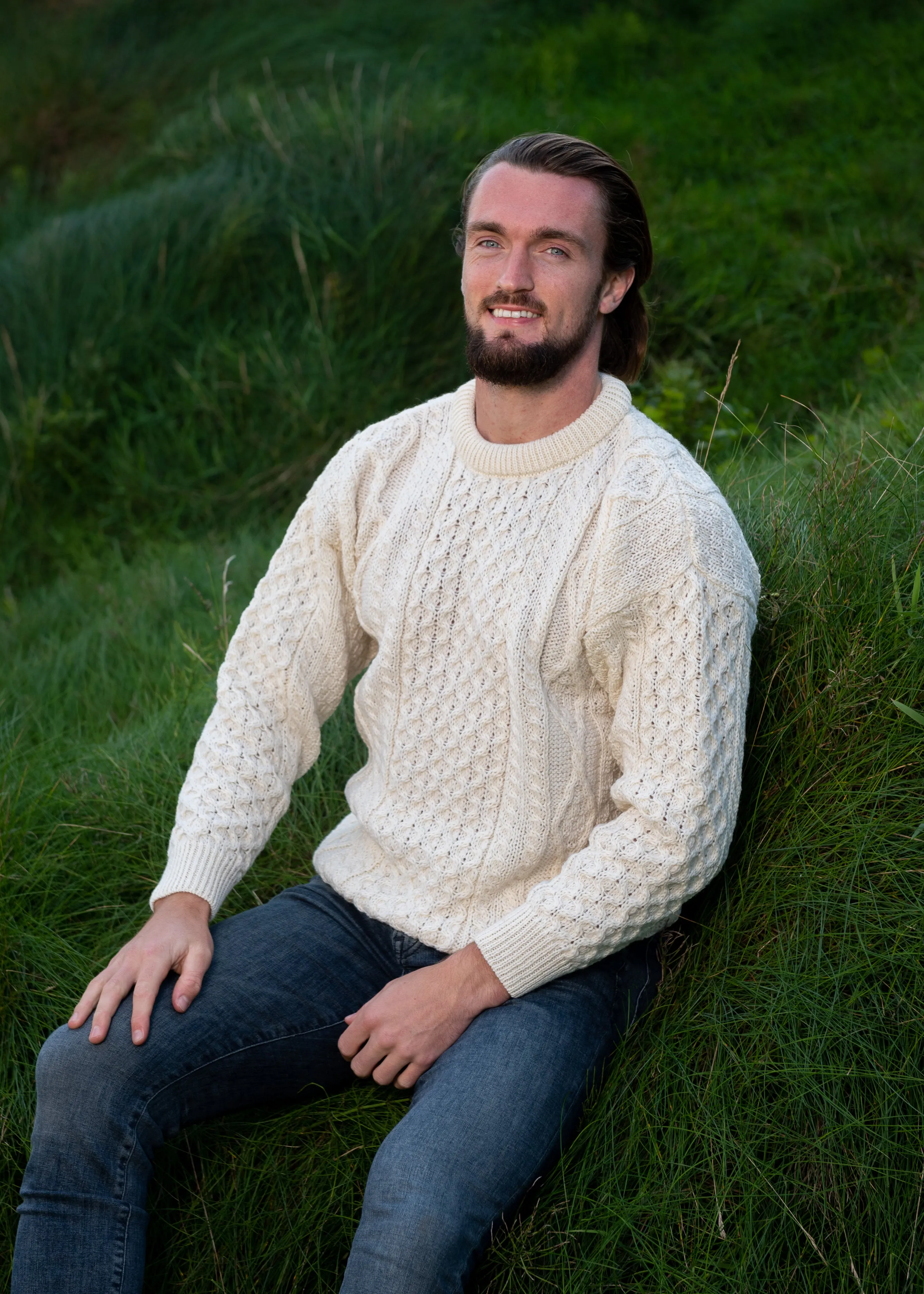 Inis Mor Aran Sweater | Natural