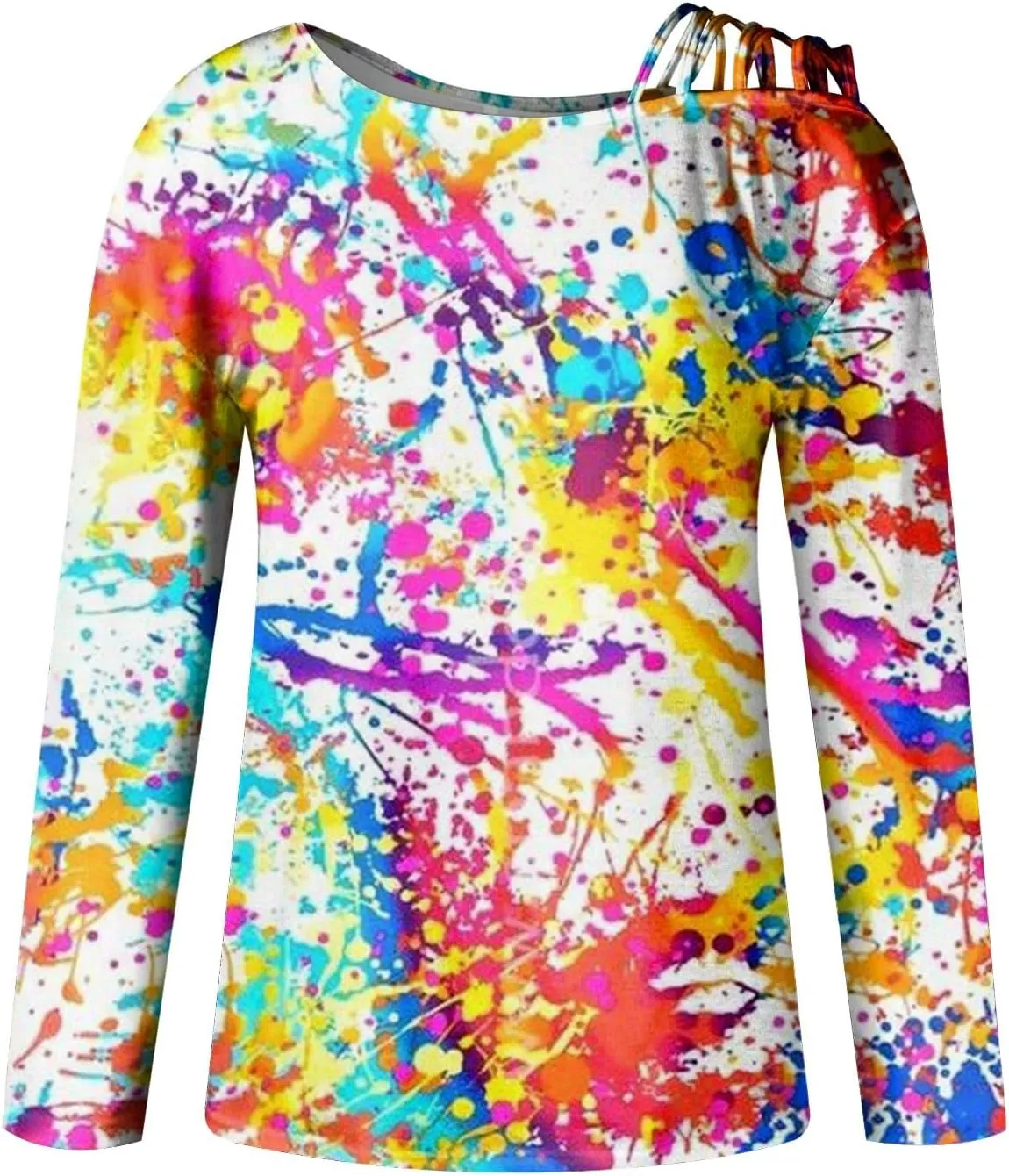 JJHAEVDY Oversized Sweatshirt for Women Printing Off Shoulder Long Shirts Long Sleeve Flat Neck Outfits Comfy Sweatshirts