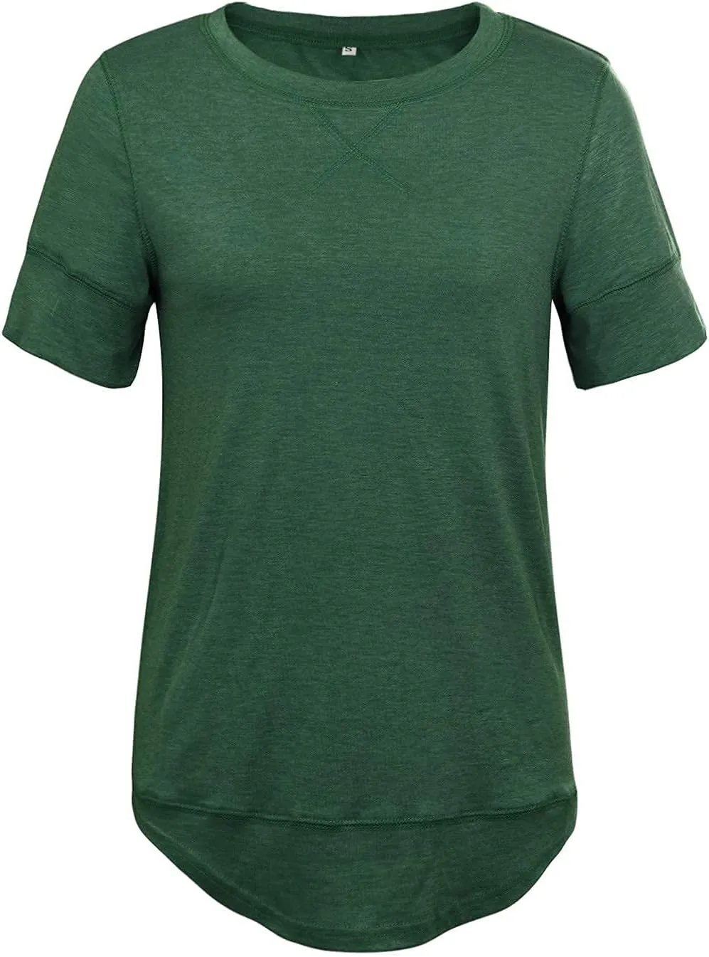 JomeDesign Summer Tops for Women Short Sleeve Side Split Casual Loose Tunic Top