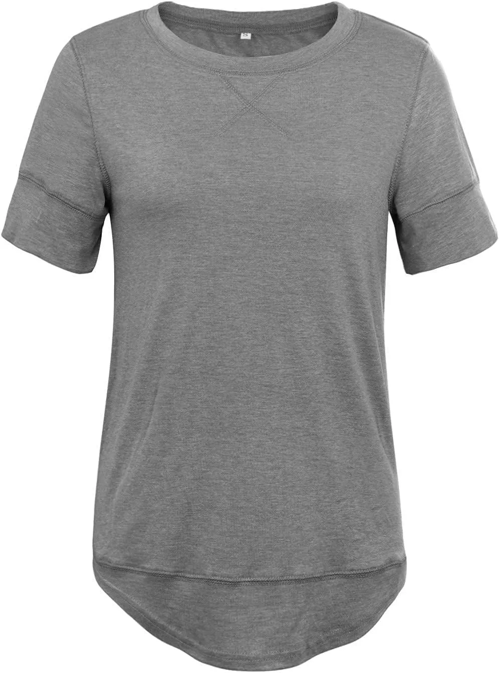 JomeDesign Summer Tops for Women Short Sleeve Side Split Casual Loose Tunic Top