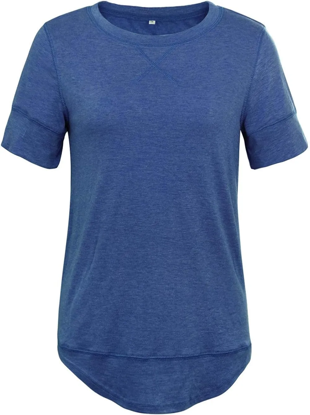 JomeDesign Summer Tops for Women Short Sleeve Side Split Casual Loose Tunic Top