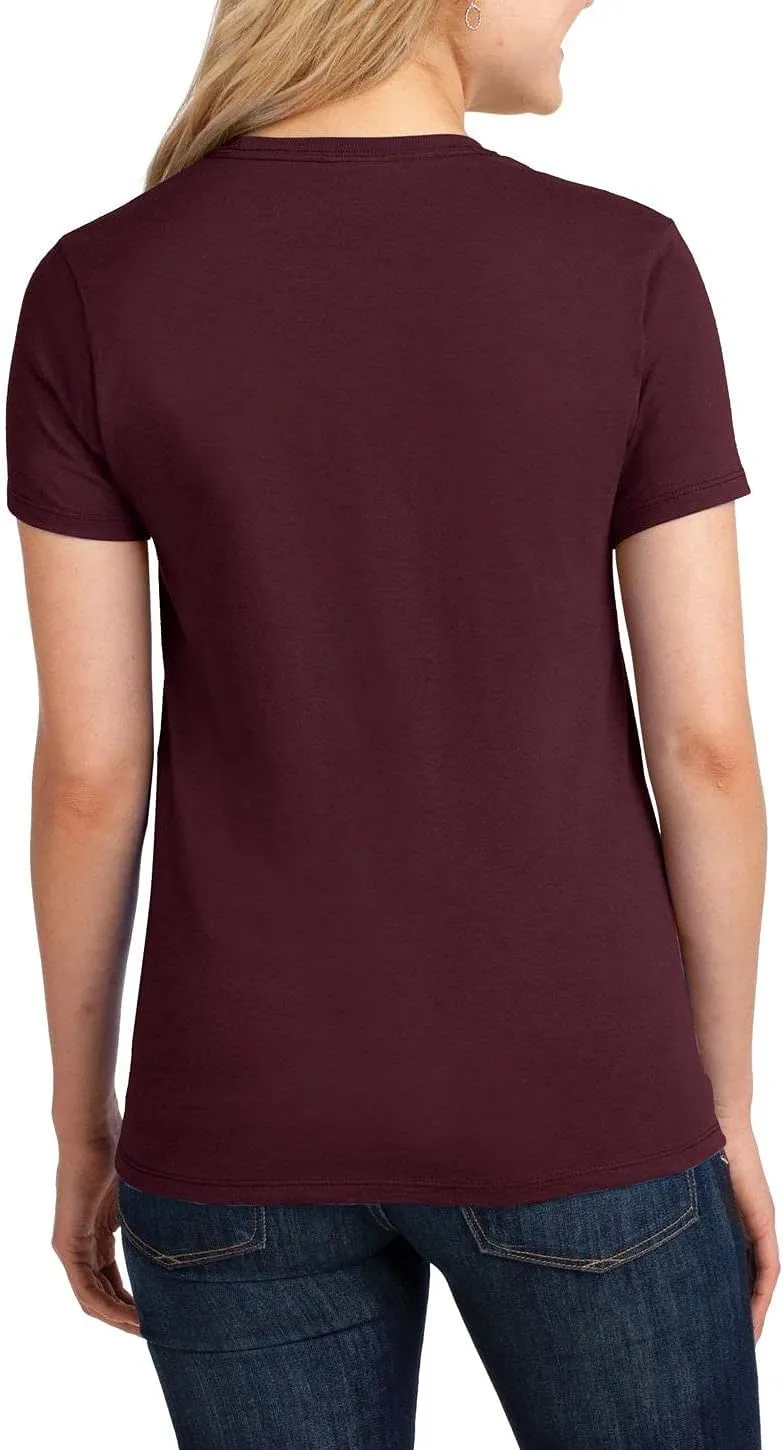 JustBlanks Womens 100% Cotton Tee Shirt Short Slevees Regular Fit Casual Core Cotton Tees for Women