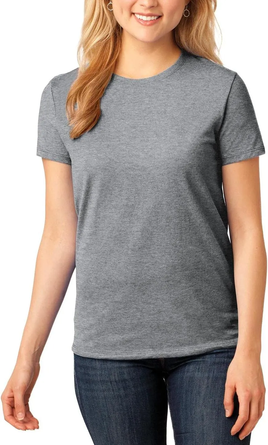 JustBlanks Womens 100% Cotton Tee Shirt Short Slevees Regular Fit Casual Core Cotton Tees for Women