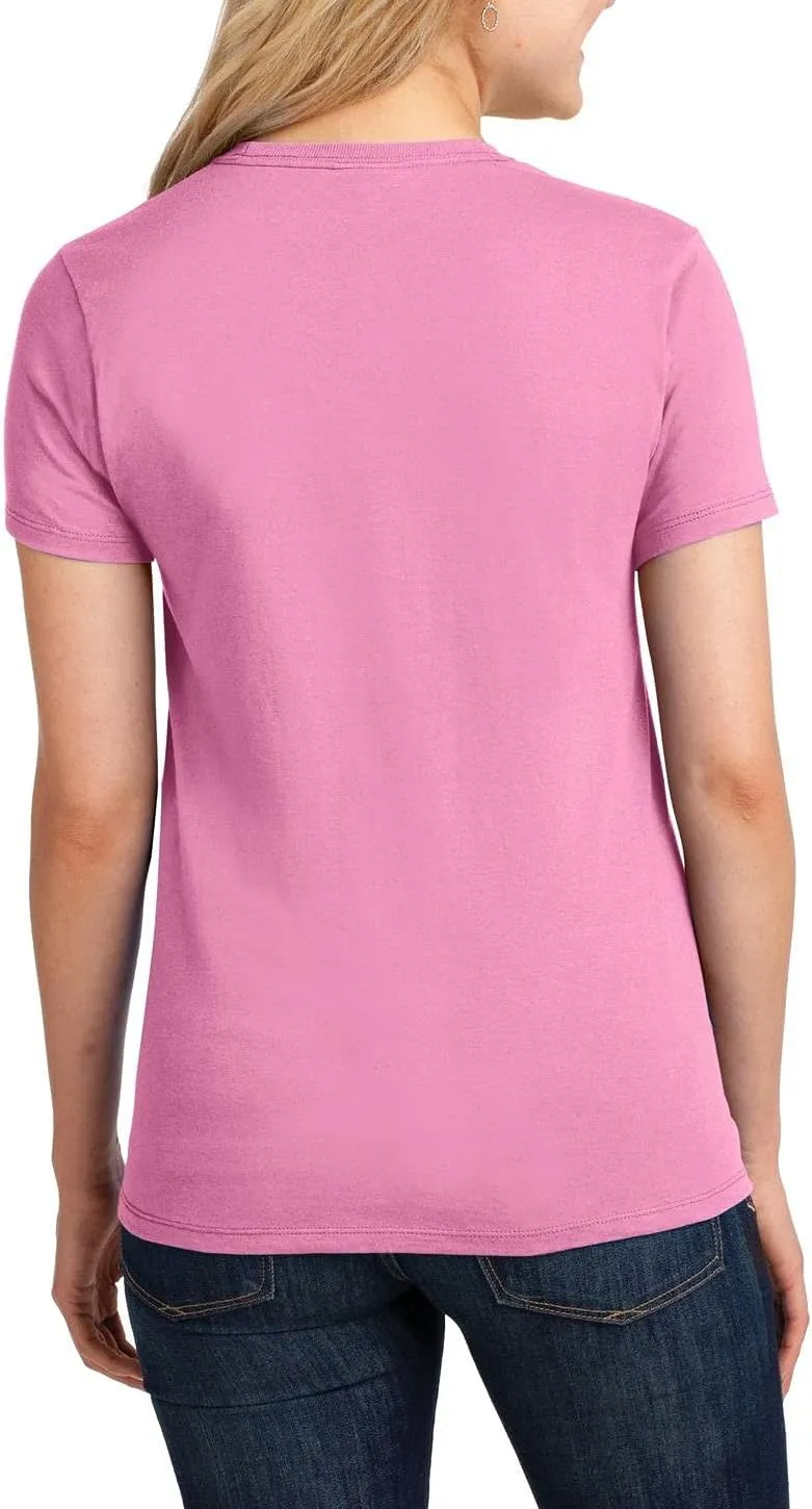 JustBlanks Womens 100% Cotton Tee Shirt Short Slevees Regular Fit Casual Core Cotton Tees for Women