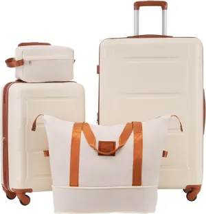 Kangmusi 2 Piece Luggage Set with Bags Expanable Spinner Wheels ABS Lightweight Suitcase with TSA Lock 20inch 28inch