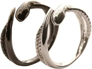 Katutude Couple Rings - 2 Pcs Punk Vintage Snake Open Finger Rings, Adjustable Open Rings Creative Animal Rings Jewelry Gifts