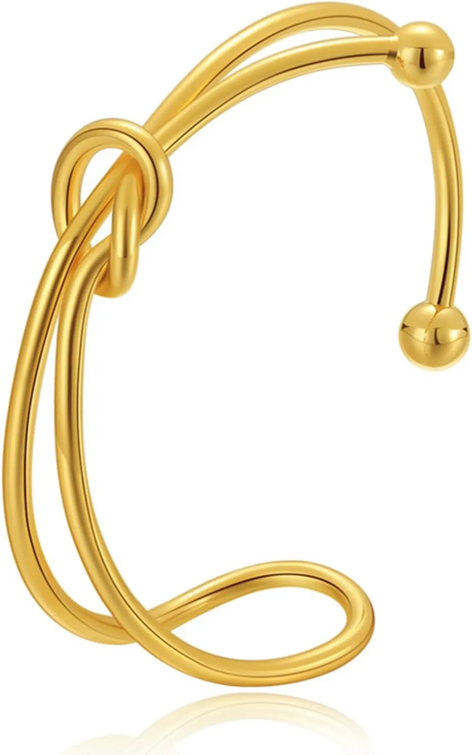KOLODOGO Minimalist Gold Plated Bangle Bracelet for Women Stackable Open Bracelet Dainty Wrist Cuff Bracelets for Women as Jewelry Gift