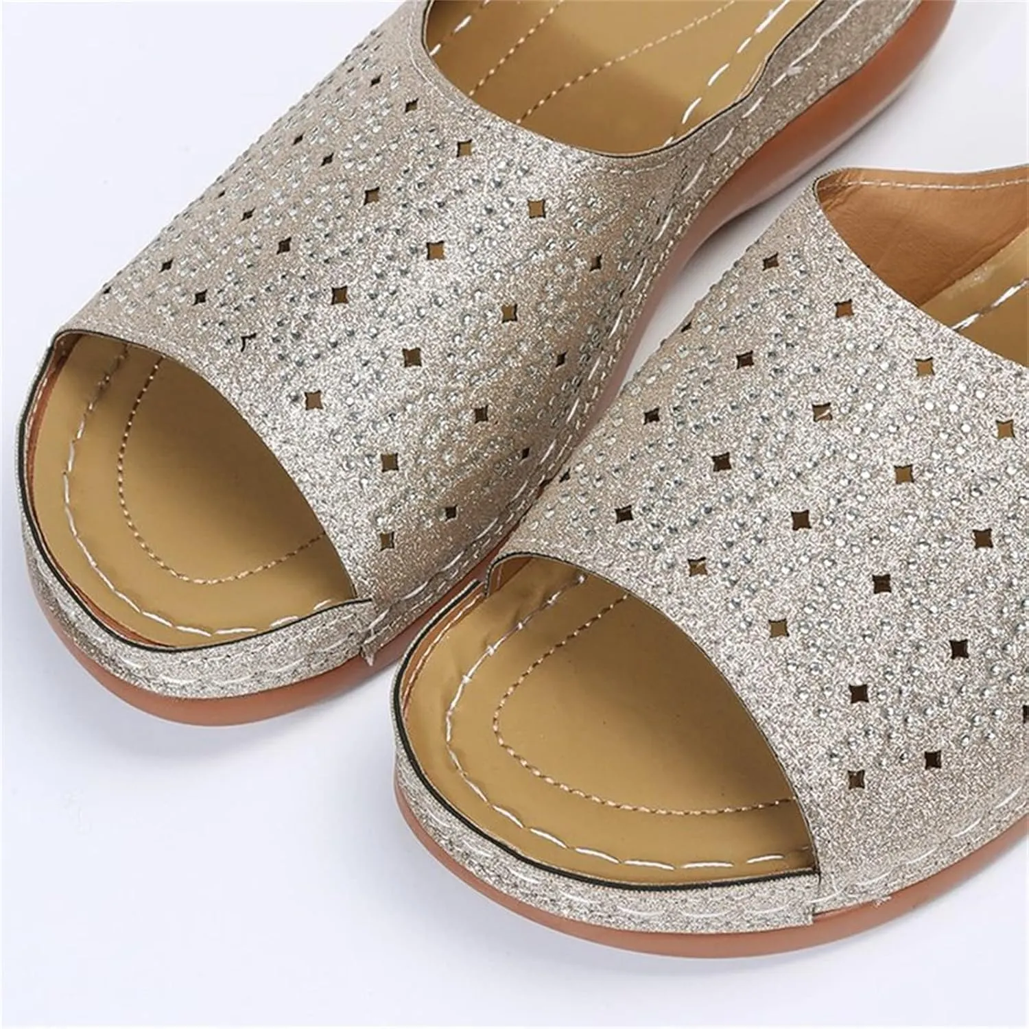 Ladmiple Sandals Women Dressy Summer Flat Comfortable Orthopedic Arch Support Flip Flops Walking Orthotic Slides Sandalias