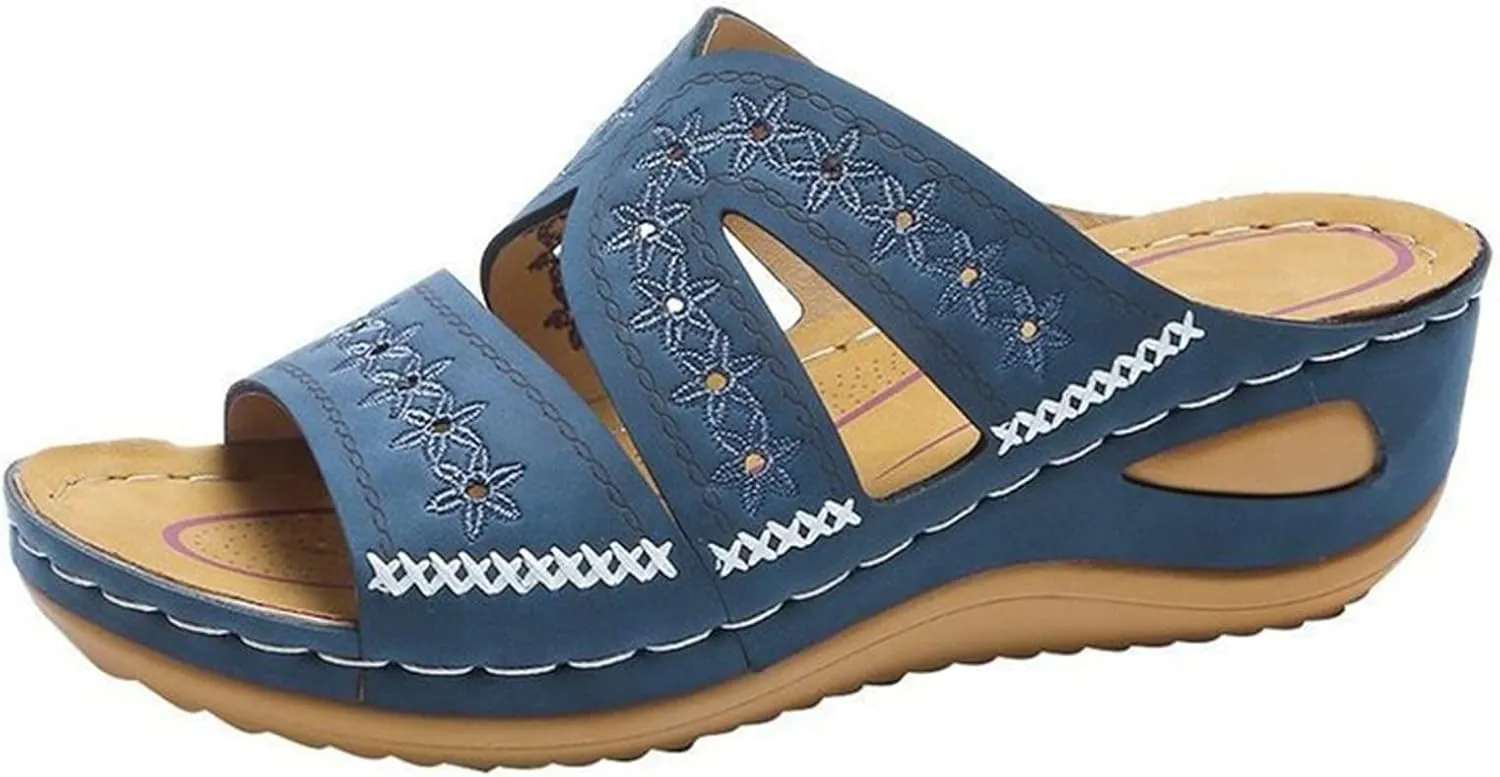 Ladmiple Womens Sandals With Arch Support Walking Orthopedic Flip Flops Dressy Summer Comfortable Orthotic Slides 2024