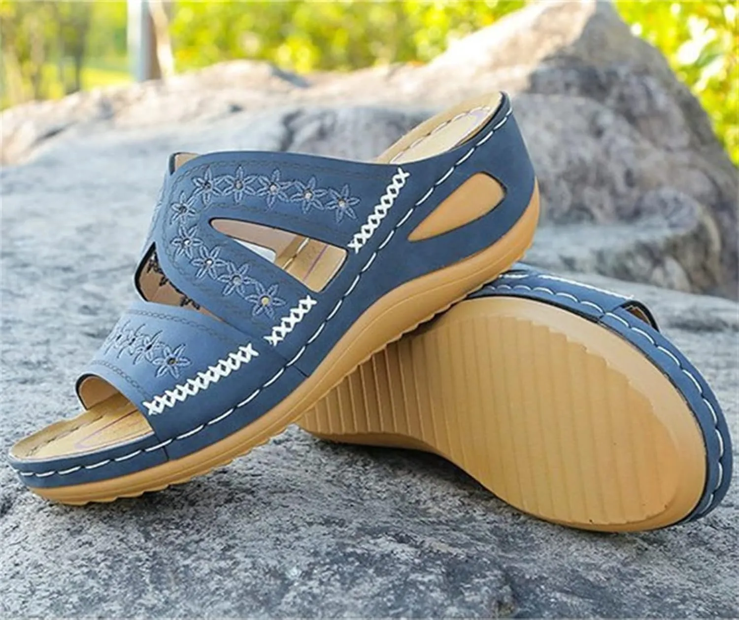 Ladmiple Womens Sandals With Arch Support Walking Orthopedic Flip Flops Dressy Summer Comfortable Orthotic Slides 2024