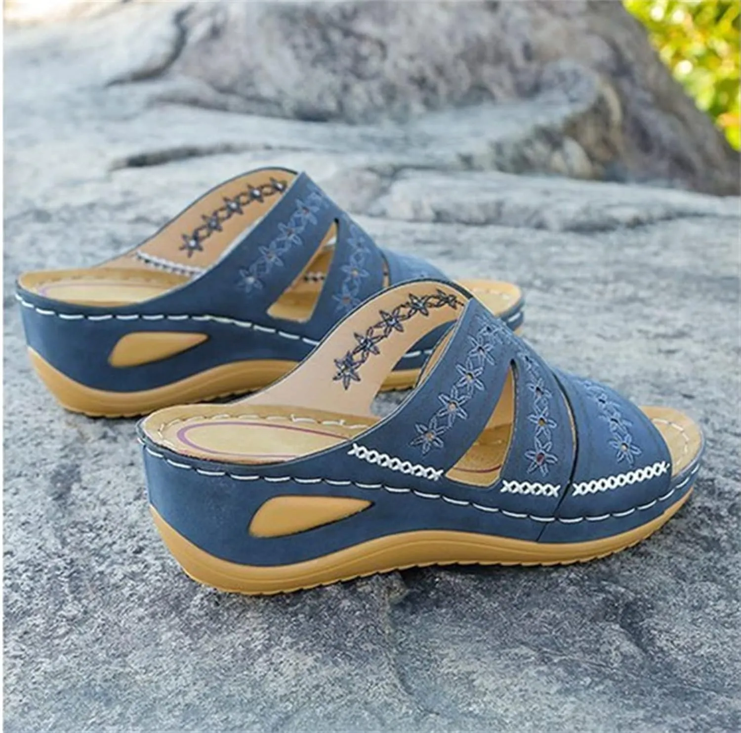 Ladmiple Womens Sandals With Arch Support Walking Orthopedic Flip Flops Dressy Summer Comfortable Orthotic Slides 2024