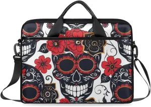Laptop Shoulder Bag Day Of The Dead Classic Style Tablet Computer Notebook Sleeve Messenger Bags Carrying Case with Strap Briefcase Tote for 14 15 in Laptops