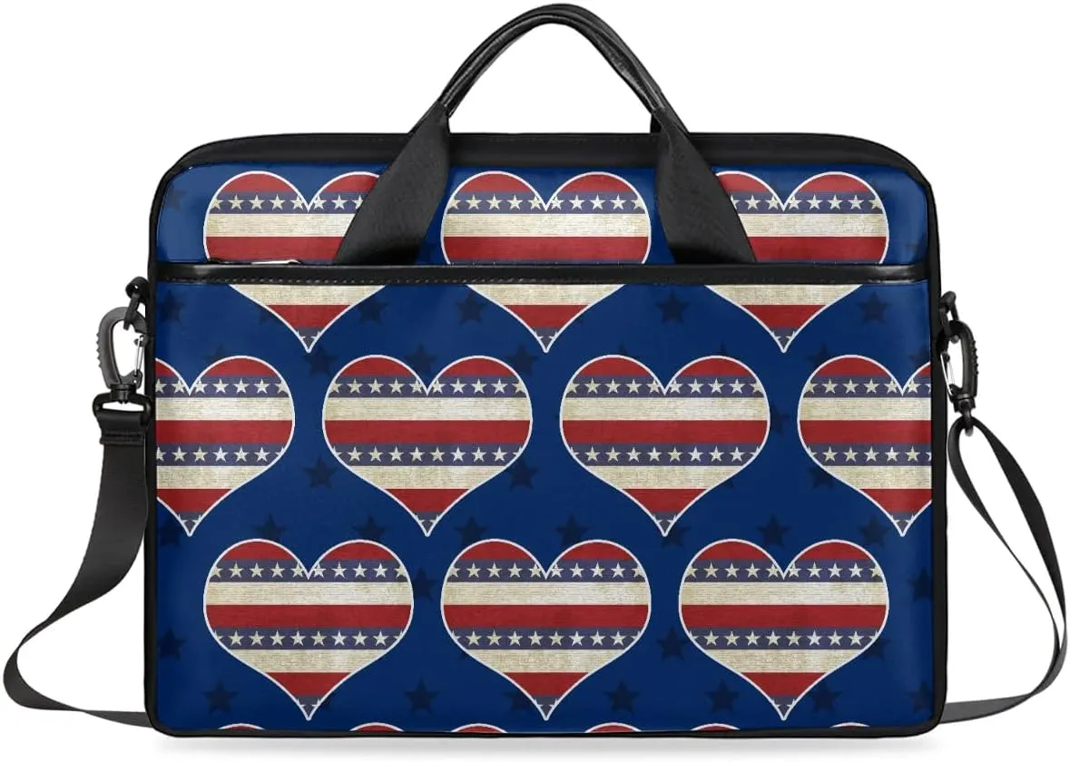 Laptop Shoulder Bag Independence Day Classic Style Tablet Computer Notebook Sleeve Messenger Bags Carrying Case with Strap Briefcase Tote for 14 15 in Laptops
