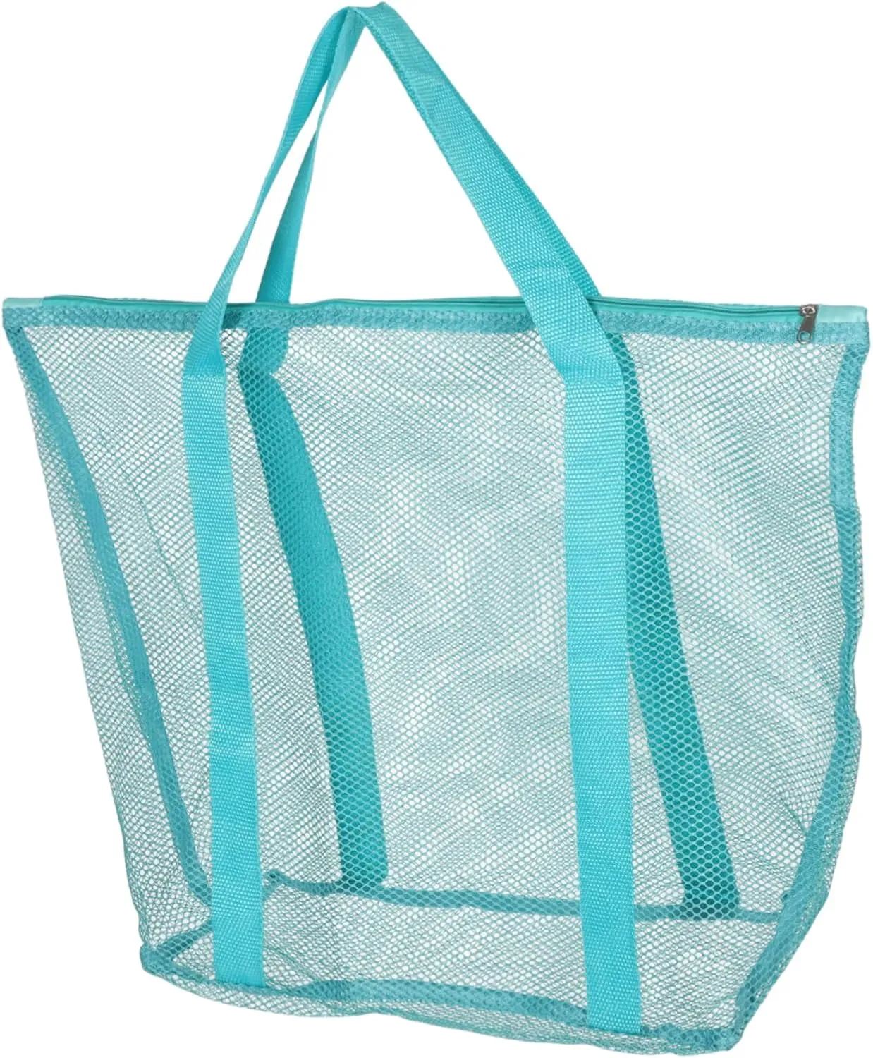 Large Capacity Heavy Duty Mesh Tote Bag for Women Sandproof Beach Bag with Zipper for Shopping Gym Swimming Pool Travel and Beach Extra Large Storage Space
