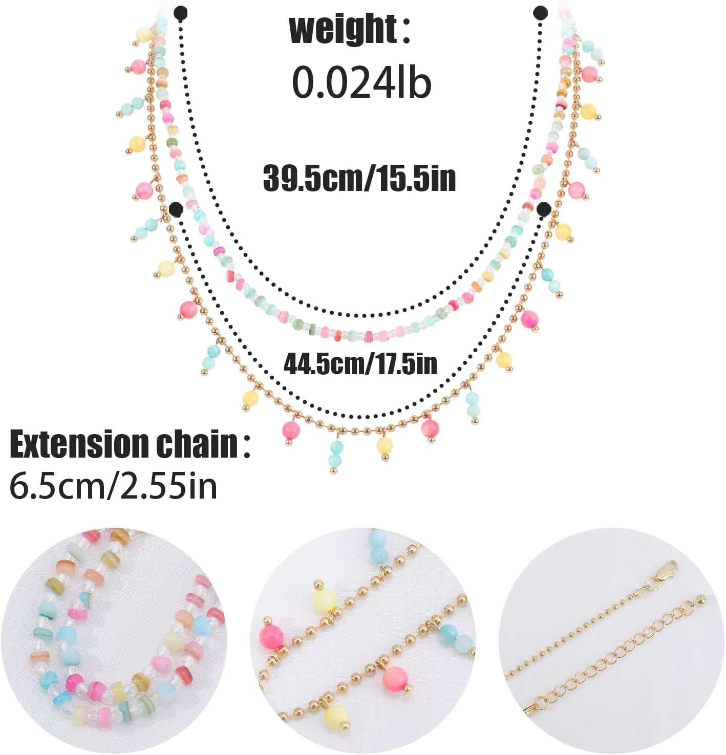Layered Colorful Beaded Necklace for Women Bohemian Cute Seed Beads Choker Necklace with Dangle Glass Beads Pink Daisy Charm Adjustable Chain Handmade Boho Party Summer Y2K Jewelry Gift for Women