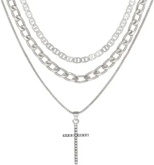 Layered Gold Necklaces for Women layered Cross Necklaces for Women Dainty Gold Necklace Stackable Chain Choker Gold Layering Paperclip Chain Simple Jewelry