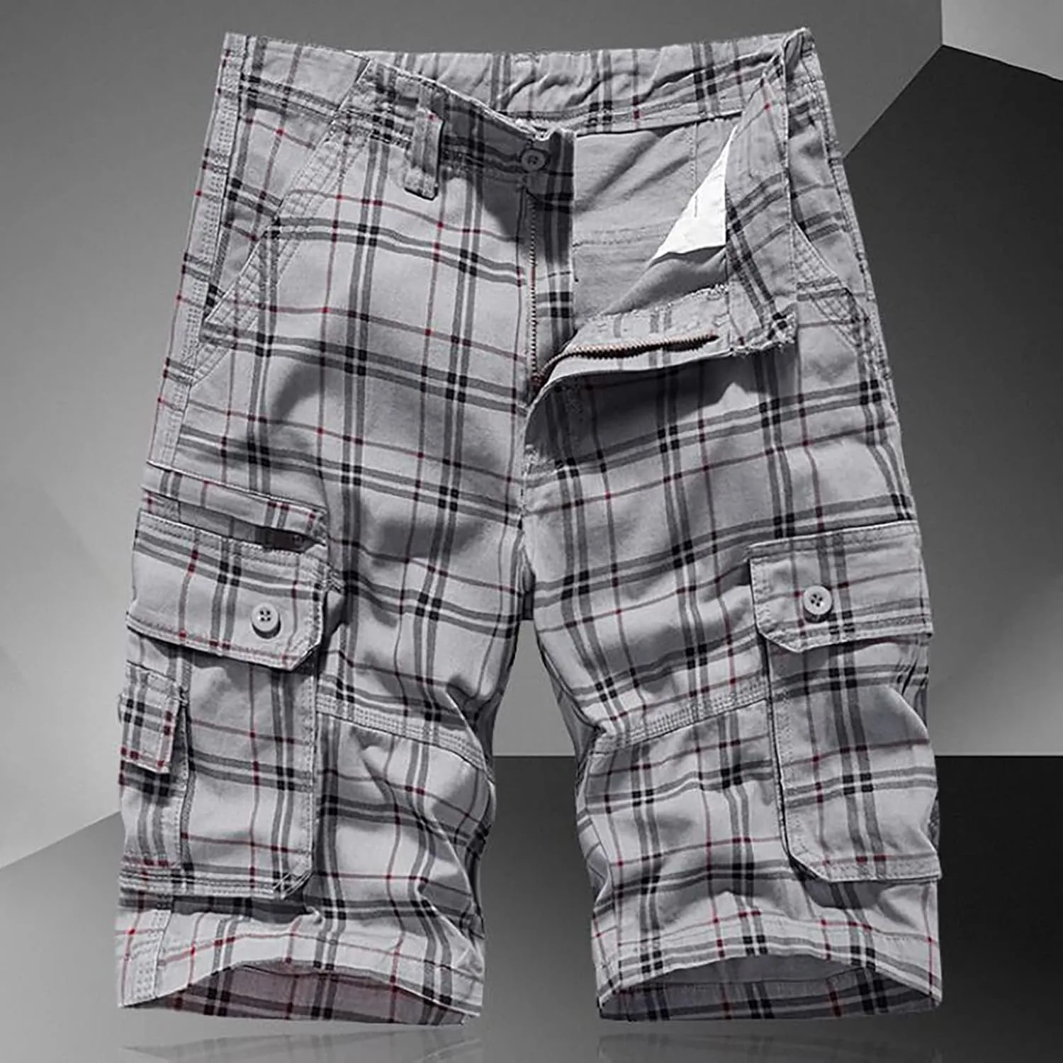 LCMTWX Mens Work Shorts Waist Pant Short Cargo Pant Solid Splice Pocket Drawstring Shorts Fashion Mens Shorts 10 Inch Mens