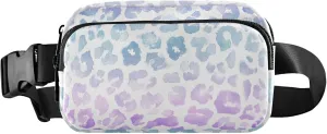 Leopard Animal Print Muted Tie Dye Waterproof Women Fanny Pack Hip Bag Belt Purse Pattern Waist Purse for Women