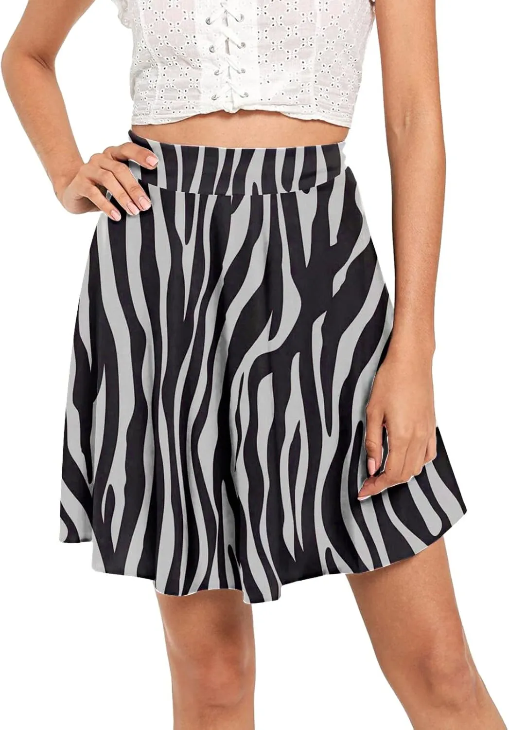 Leopard Print Elastic Waist Skirts for Women Classic Skorts Skirts for Women Daily Summer Elegant Casual Short Mini Skirt