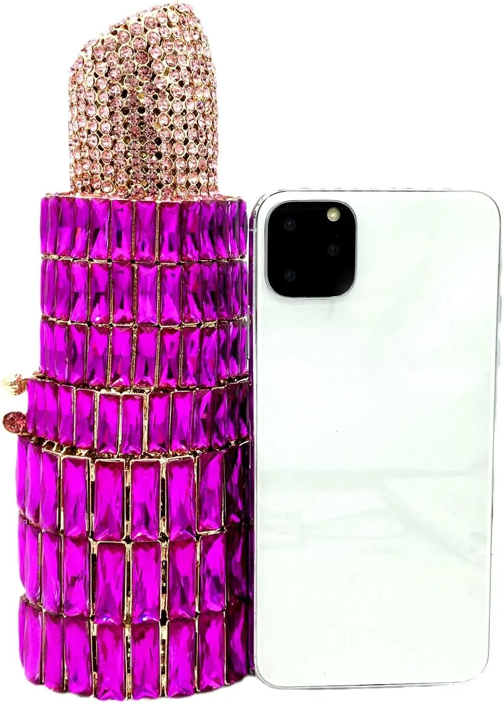 Lipstick Crystal Clutch Bag Women Novelty Evening Handbags Bridal Party Dinner Rhinestone Clutch Purse Prom Bag,Mini