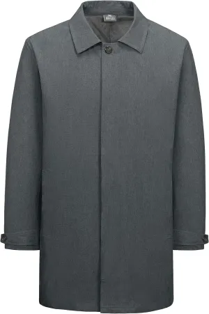 Little Donkey Andy Men's Waterproof Mid-Length Trench Coat, Lightweight Long Rain Coat, Single Breasted Overcoat