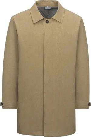 Little Donkey Andy Men's Waterproof Mid-Length Trench Coat, Lightweight Long Rain Coat, Single Breasted Overcoat