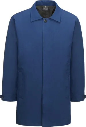Little Donkey Andy Men's Waterproof Mid-Length Trench Coat, Lightweight Long Rain Coat, Single Breasted Overcoat