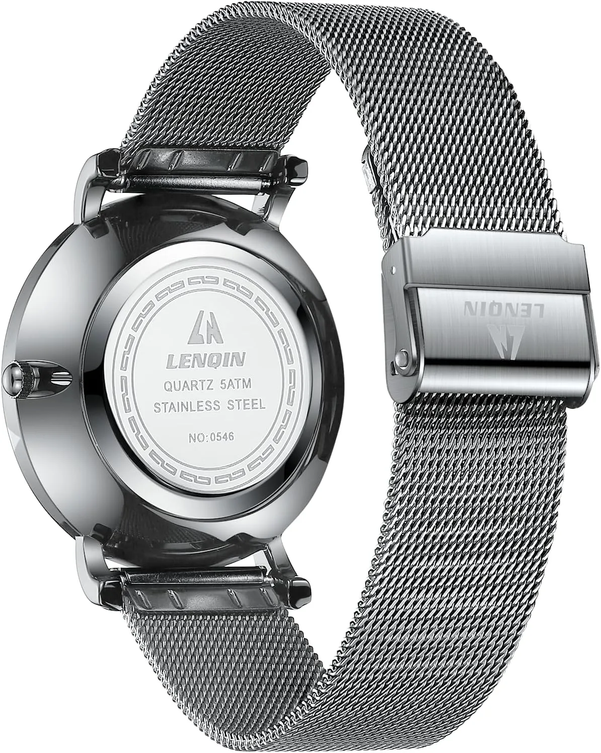 LN LENQIN Mens Watches Waterproof Stainless Steel Watch for Men Analog Quartz Fashion Business Designer Wristwatch