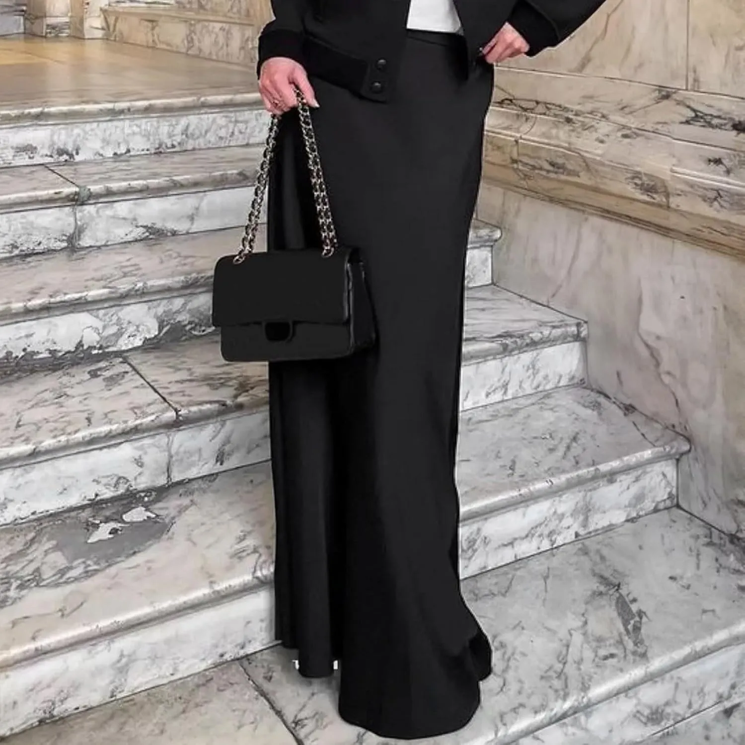 Long Pencil Skirts for Women Spring Silk Satin Maxi Skirt Strenchy Elegant Bodycon Fishtail Skirts for Cocktail Party Holiday
