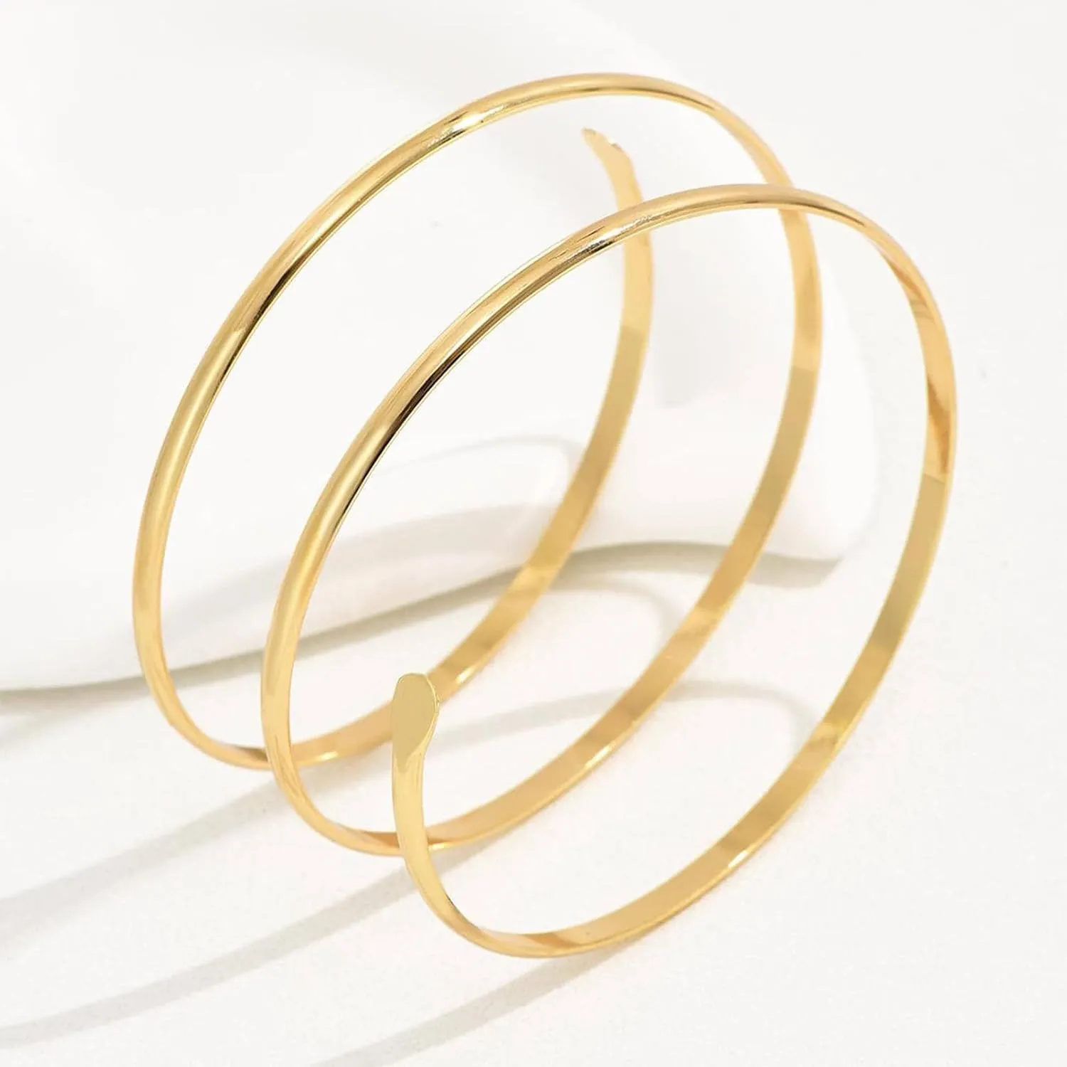 Long tiantian Arm Cuff Gold Bangles Bracelet Upper Arm Cuff jewelry for Women Trendy 2025