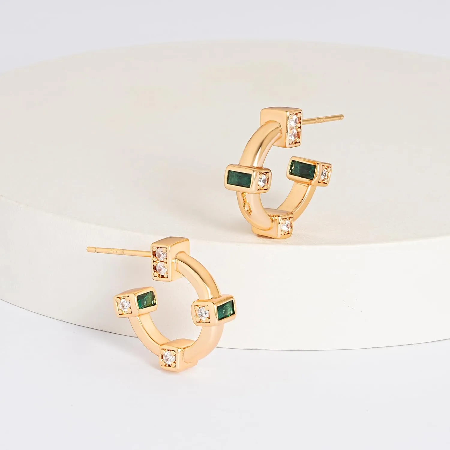 LOYATA Earring Stud Sets for Women 14K Gold Plated 925 Sterling Sliver Post Small Stud Earrings for Women Hypoallergenic Gold Trendy Jewelry for Women