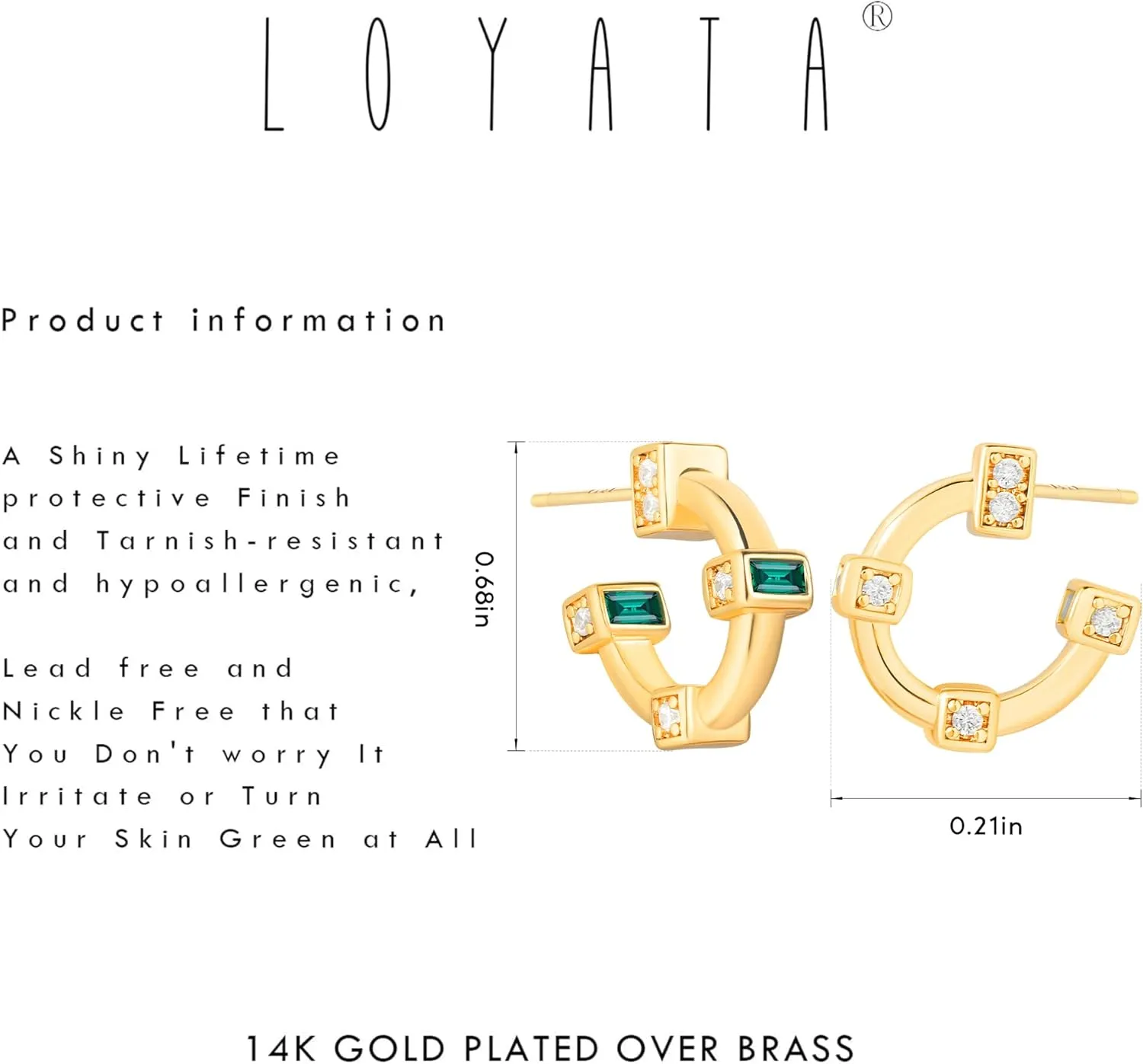LOYATA Earring Stud Sets for Women 14K Gold Plated 925 Sterling Sliver Post Small Stud Earrings for Women Hypoallergenic Gold Trendy Jewelry for Women