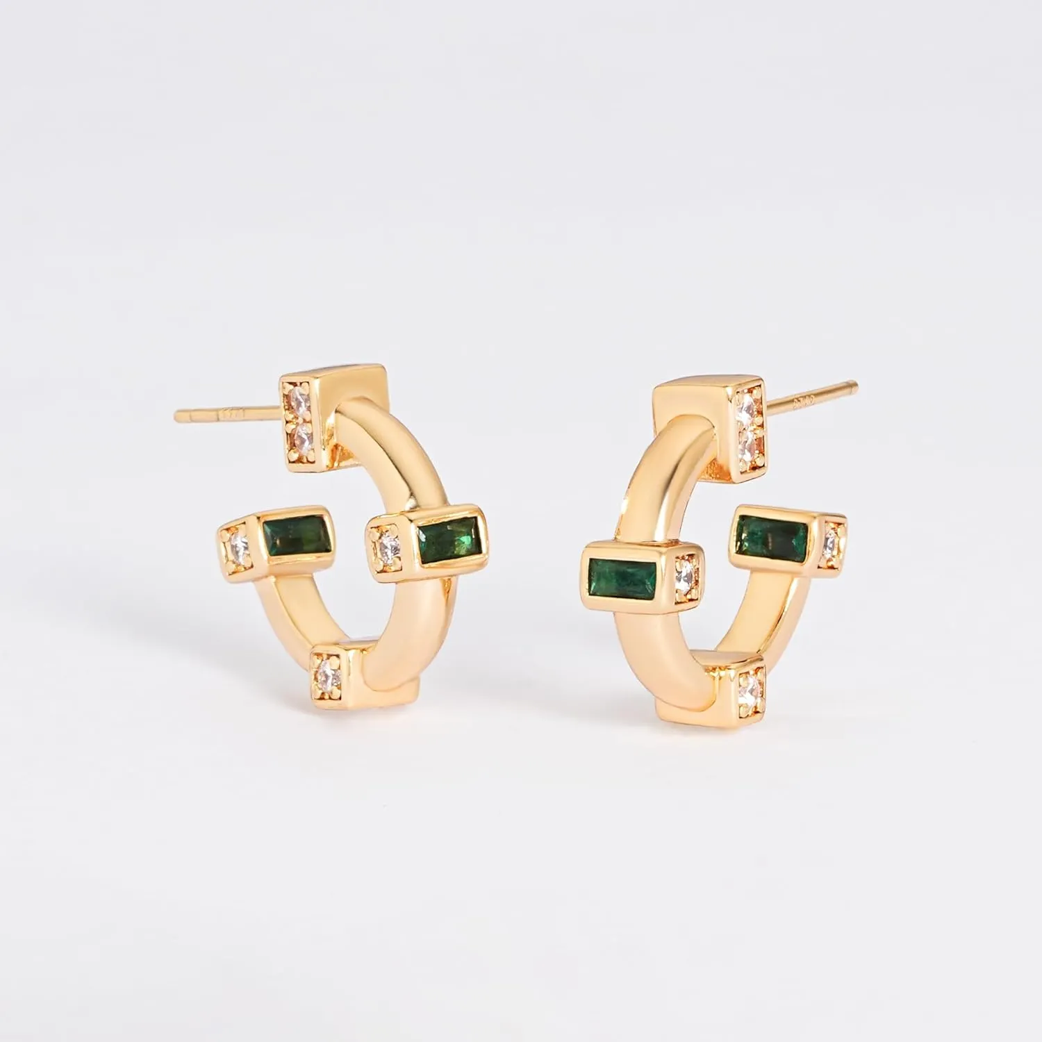 LOYATA Earring Stud Sets for Women 14K Gold Plated 925 Sterling Sliver Post Small Stud Earrings for Women Hypoallergenic Gold Trendy Jewelry for Women