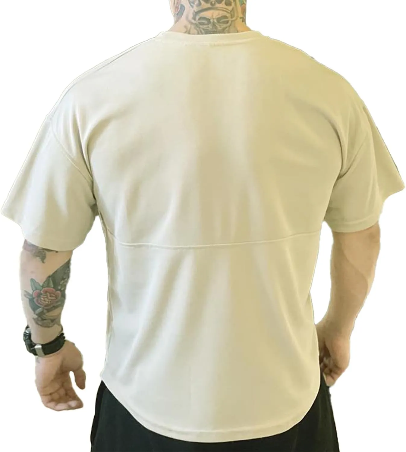 maytopia Mens Gym Workout Tshirt,Quick Dry Loose Fit Muscle Shirts,Athletic Short Sleeve Running Fitness Tee