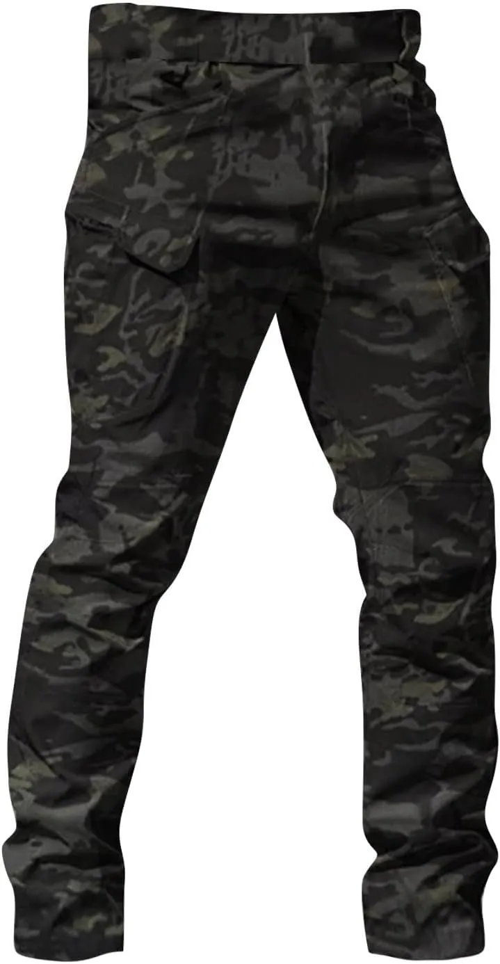 Men Cargo Pants Construction Stretch Pants for Men Multi Pockets Stylish Carpenter Pants Relaxed Fit Tall Trousers