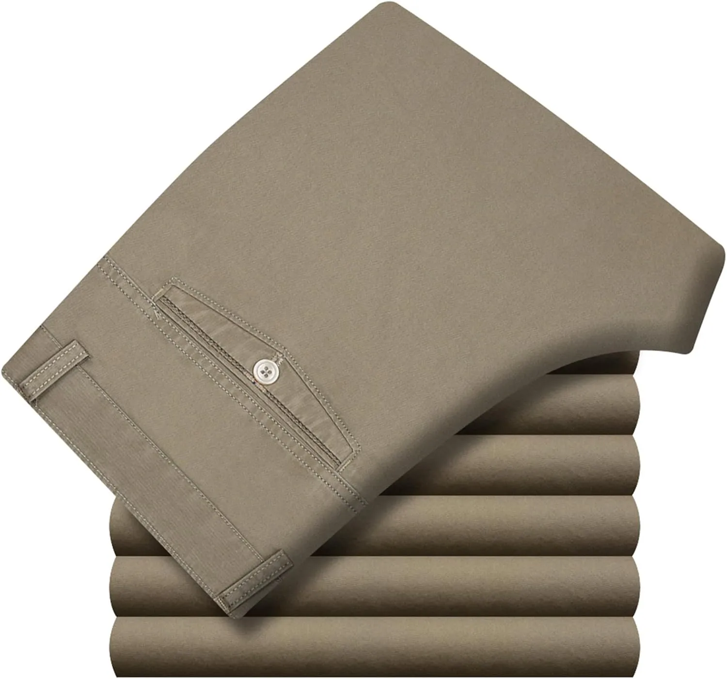 Mens Dress Pants Casual Business Relaxed Fit Leisure Khaki Pant Expandable Waist Flat Front Trousers with Pocket 2025