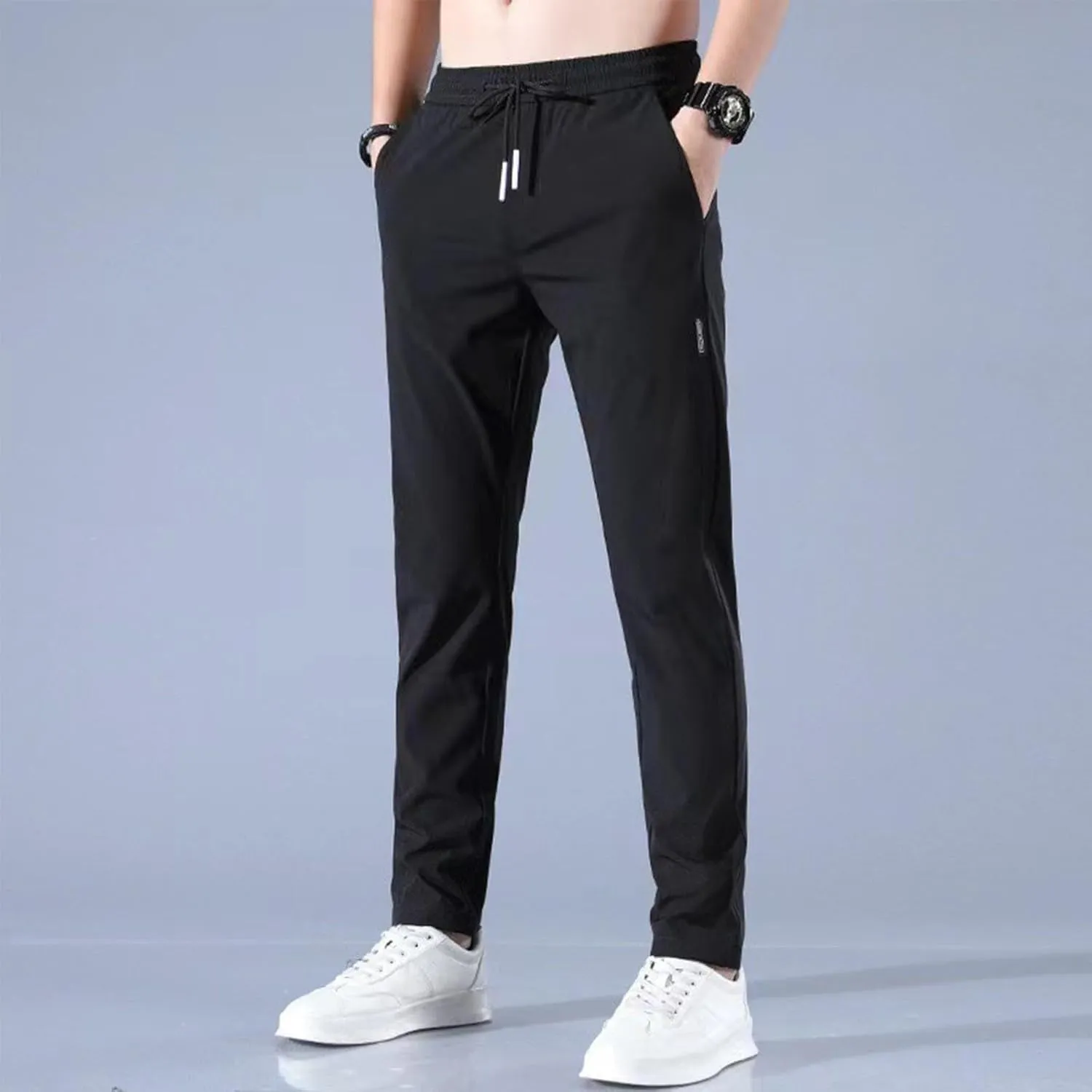 Mens Golf Pants Stretch Relaxed Fit Casual Golf Joggers Lightweight Active Pull On Pants Quick Dry Hiking Trousers