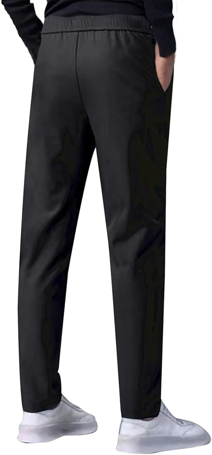 Mens Golf Pants Stretch Relaxed Fit Casual Golf Joggers Lightweight Active Pull On Pants Quick Dry Hiking Trousers