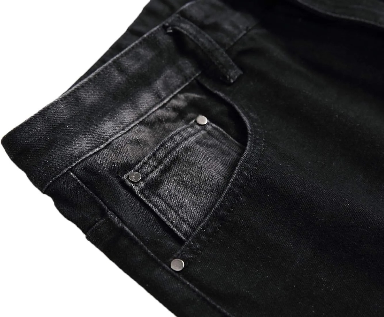 Men's Jeans Slim Fit Stretch Skinny Ripped Jeans for Men Stacked Distressed Straight Pants