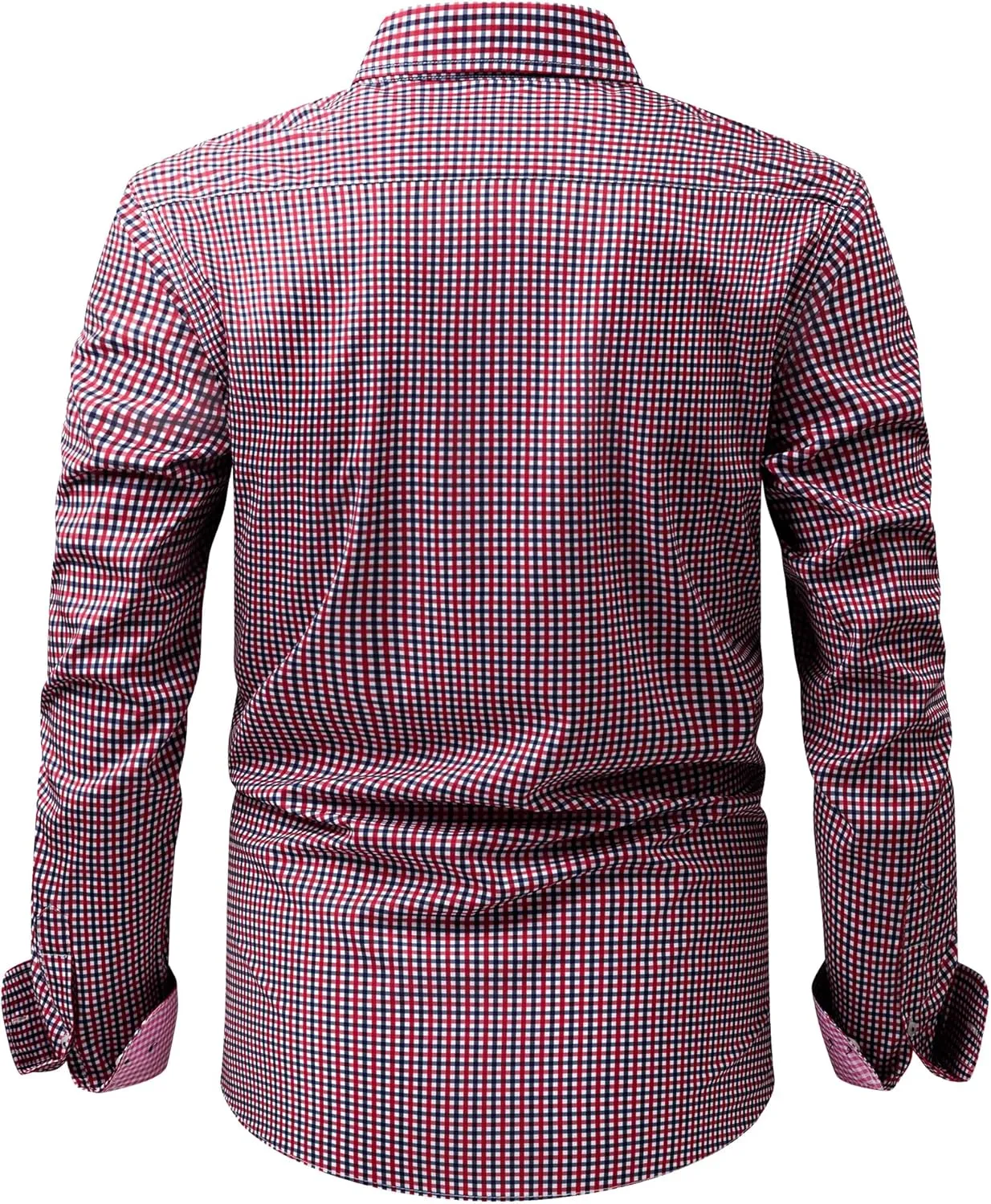 Men's Long Sleeve Plaid/Striped Shirts Casual Dress Shirt