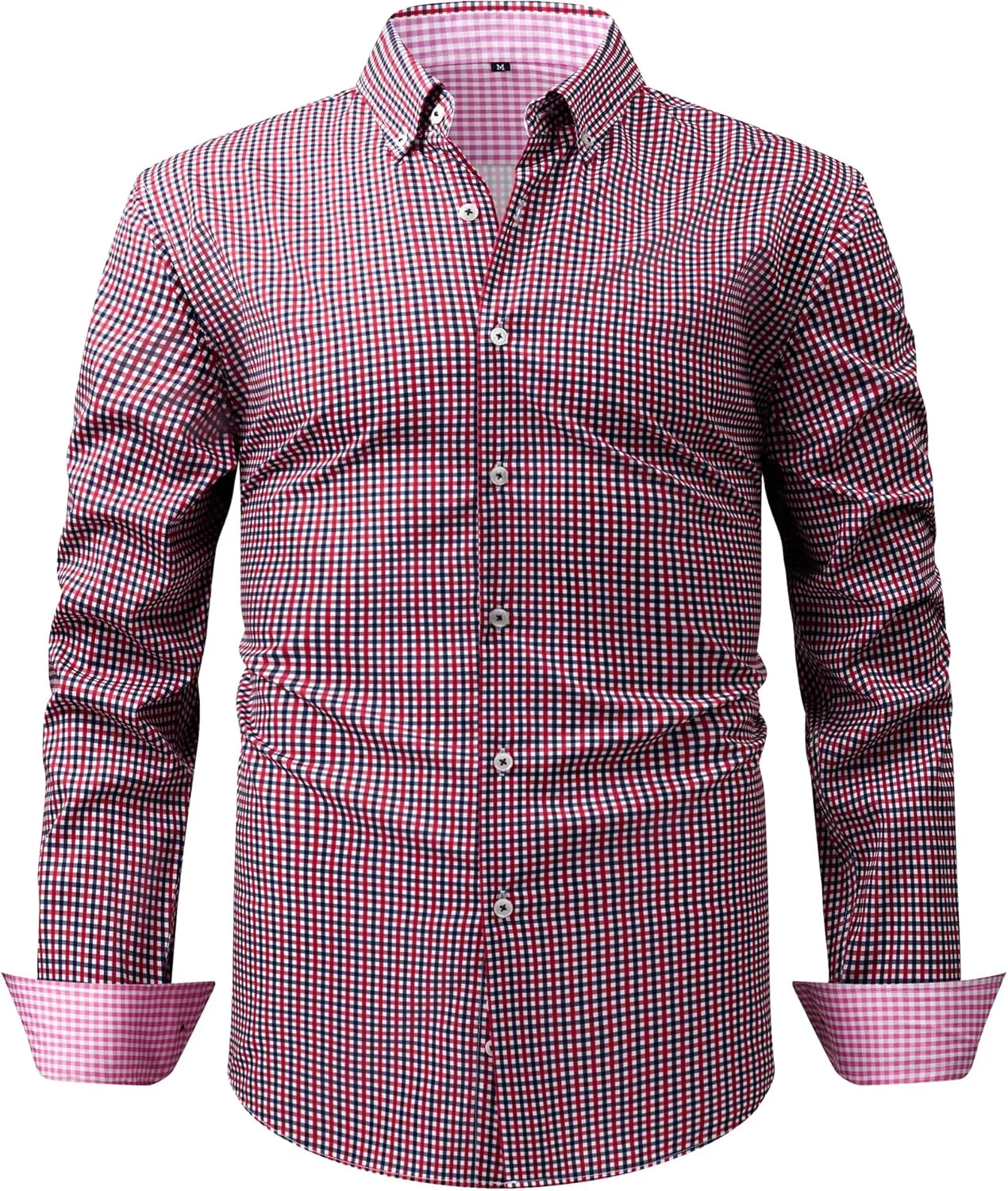 Men's Long Sleeve Plaid/Striped Shirts Casual Dress Shirt