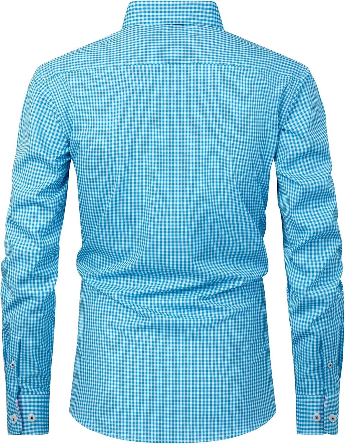 Men's Long Sleeve Plaid/Striped Shirts Casual Dress Shirt