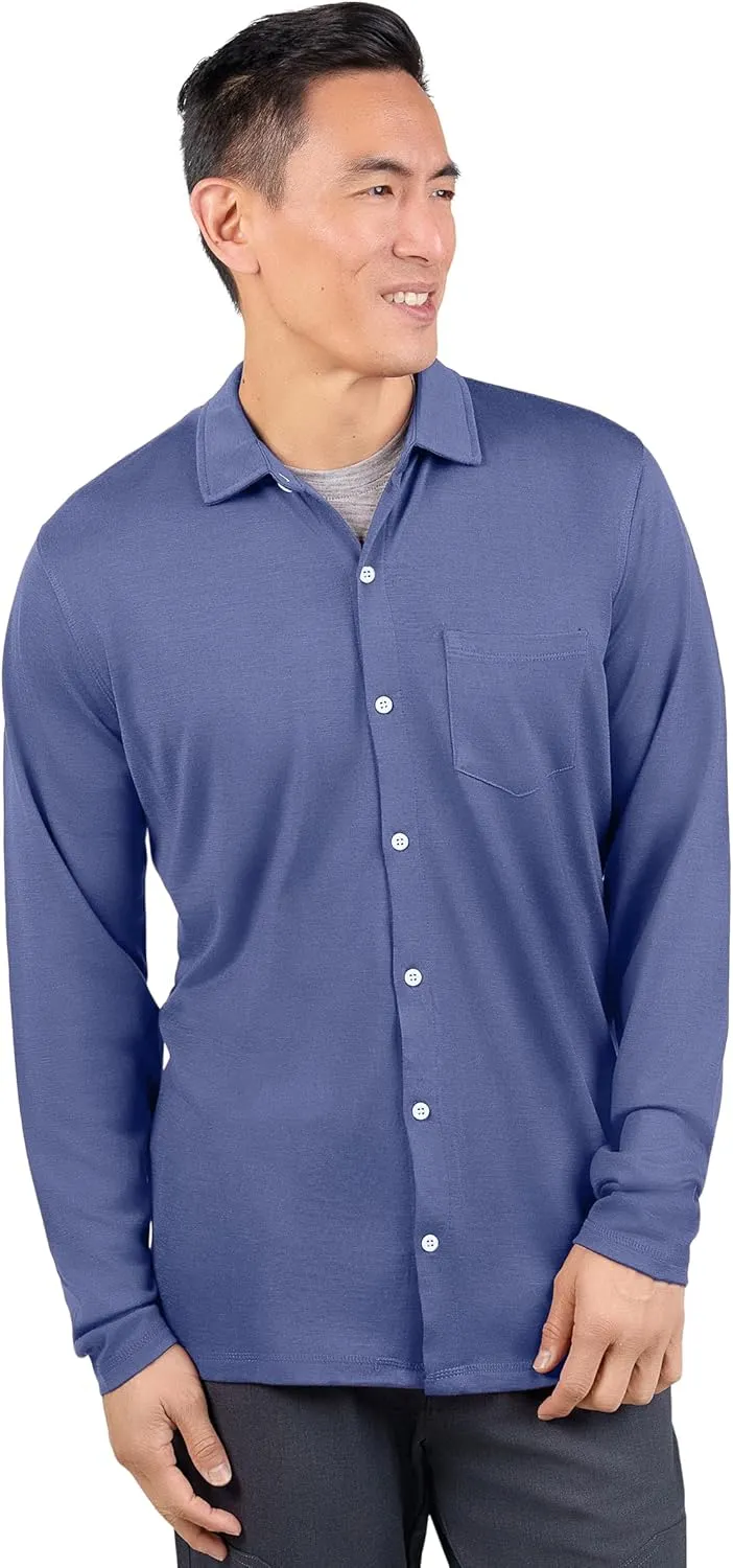Men's Merino Button-Up by Woolly | RWS Certified | Super Soft, Classic Style, Seattle Designed