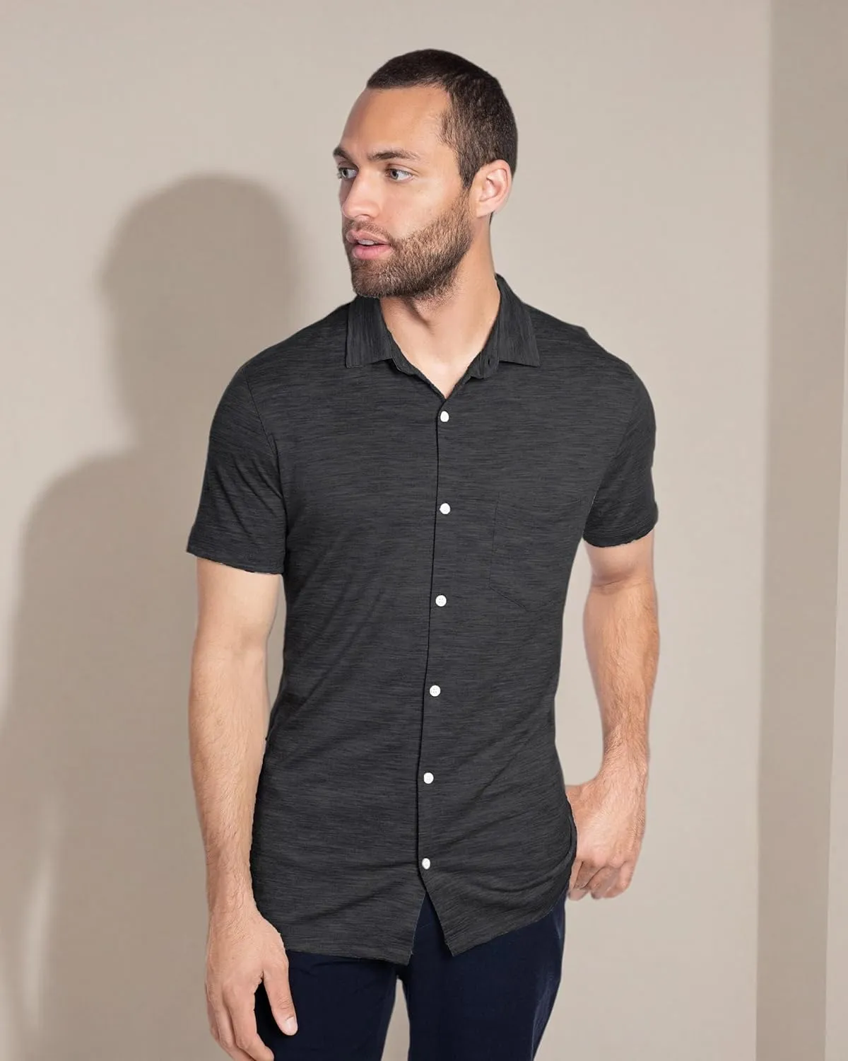 Men's Merino Button-Up by Woolly | RWS Certified | Super Soft, Classic Style, Seattle Designed